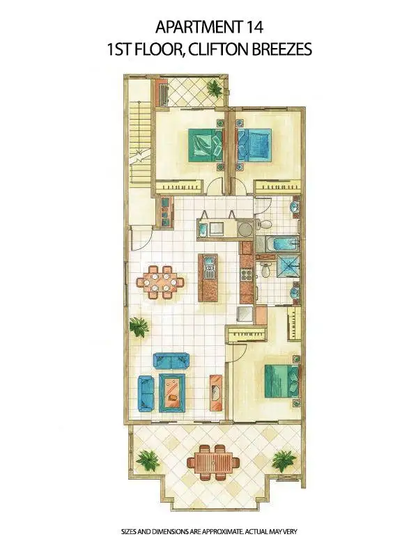 Floorplan of Homely unit listing, 14/1804 Captain Cook Highway, Clifton Beach QLD 4879