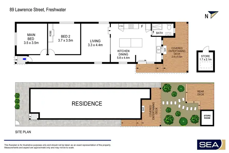 Floorplan of Homely house listing, 89 Lawrence Street, Freshwater NSW 2096
