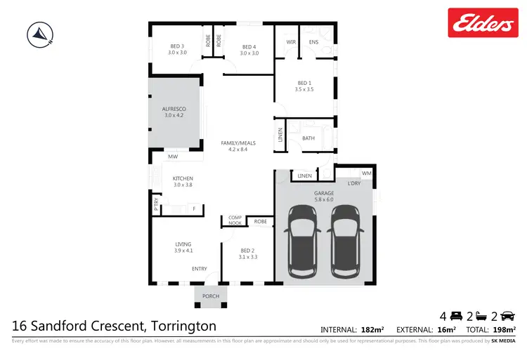Floorplan of Homely house listing, 16 Sandford Crescent, Torrington QLD 4350