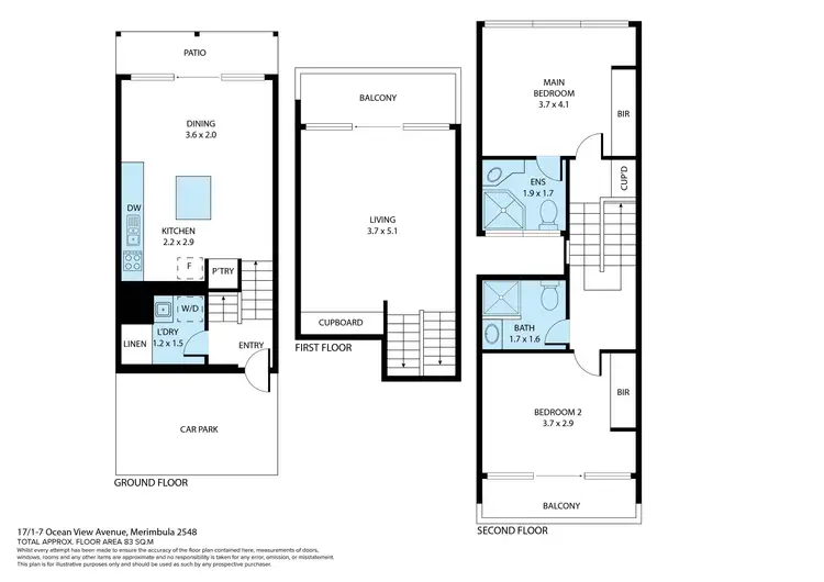 Floorplan of Homely unit listing, 17/1-7 Ocean View Avenue, Merimbula NSW 2548