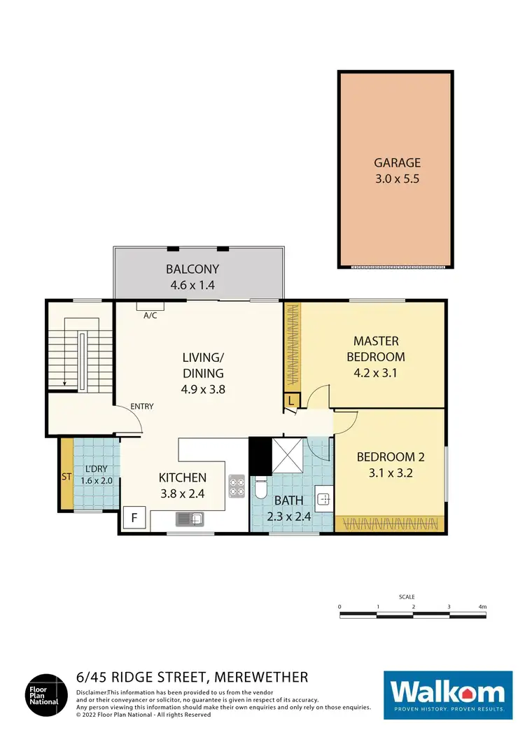 Floorplan of Homely unit listing, 6/45 Ridge Street, Merewether NSW 2291