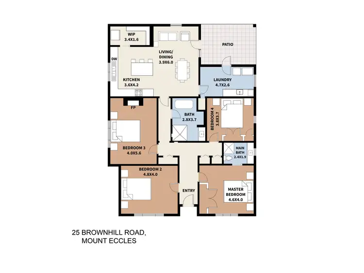 Floorplan of Homely rural property listing, 25 Brownhill Road, Mount Eccles VIC 3953