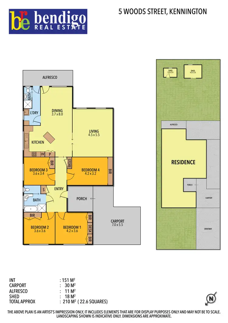 Floorplan of Homely house listing, 5 Woods Street, Kennington VIC 3550