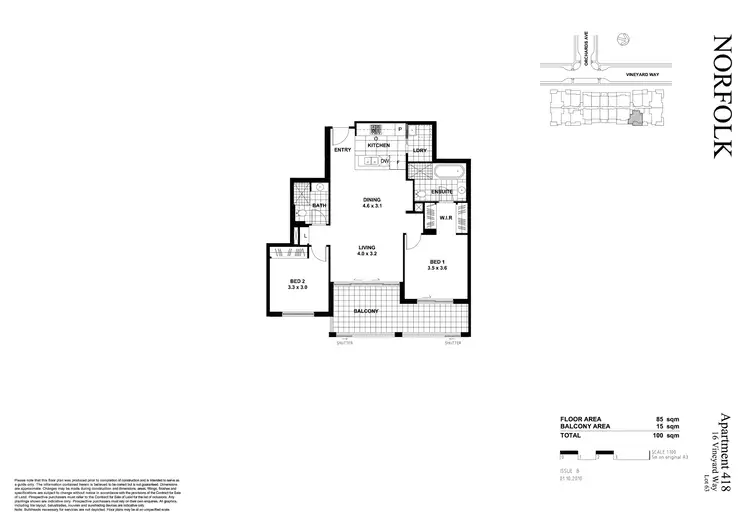 Floorplan of Homely apartment listing, 418/10-16 Vineyard Way, Breakfast Point NSW 2137
