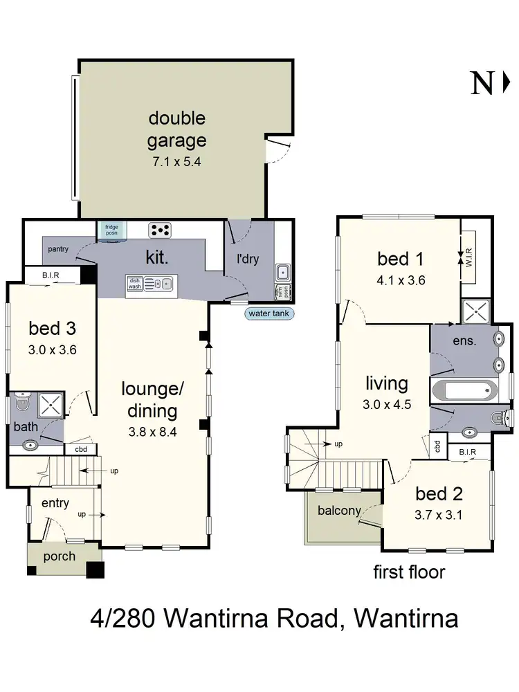 Floorplan of Homely townhouse listing, 4/280 Wantirna Road, Wantirna VIC 3152