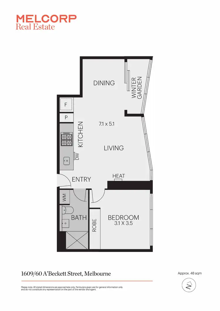 Floorplan of Homely apartment listing, 1609/60 A'beckett Street, Melbourne VIC 3000