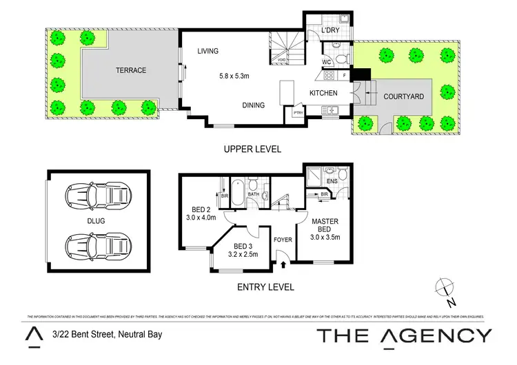 Floorplan of Homely townhouse listing, 3/22 Bent Street, Neutral Bay NSW 2089