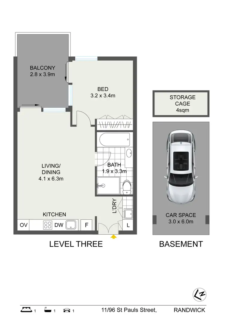 Floorplan of Homely apartment listing, 11/96 St Pauls Street, Randwick NSW 2031