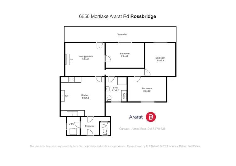 Floorplan of Homely house listing, 6858 Mortlake - Ararat Road, Rossbridge VIC 3377