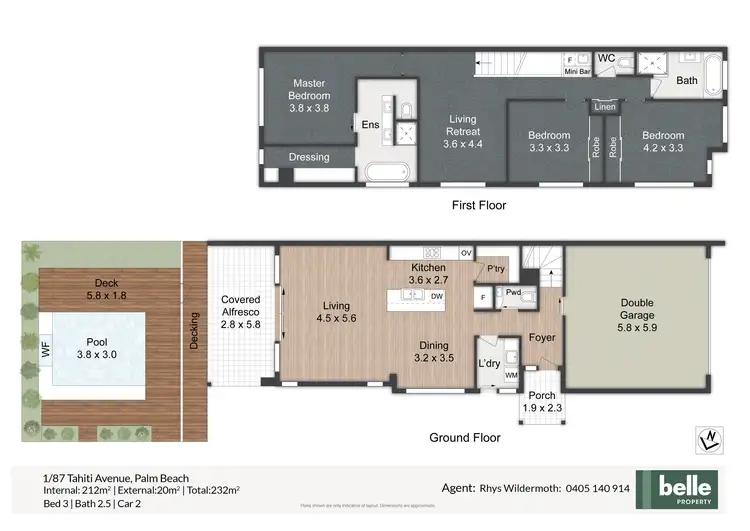 Floorplan of Homely house listing, 1/87 Tahiti Avenue, Palm Beach QLD 4221
