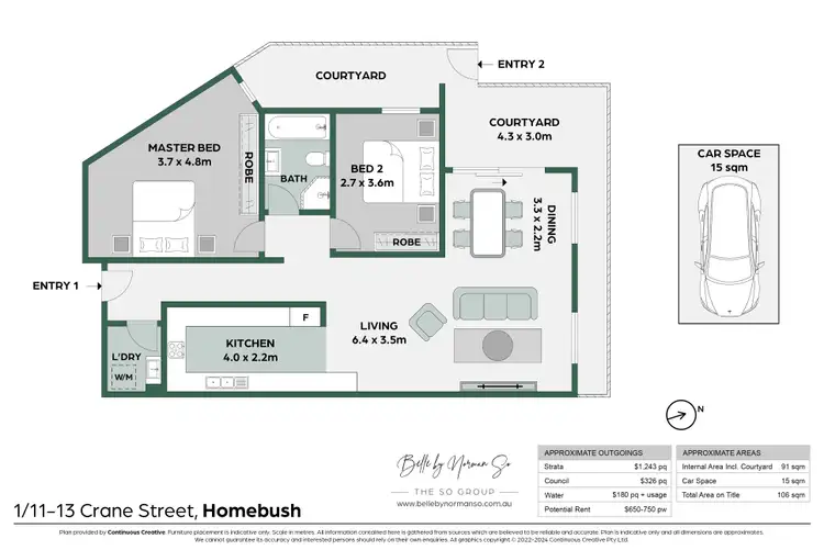 Floorplan of Homely apartment listing, 1/11-13 Crane Street, Homebush NSW 2140