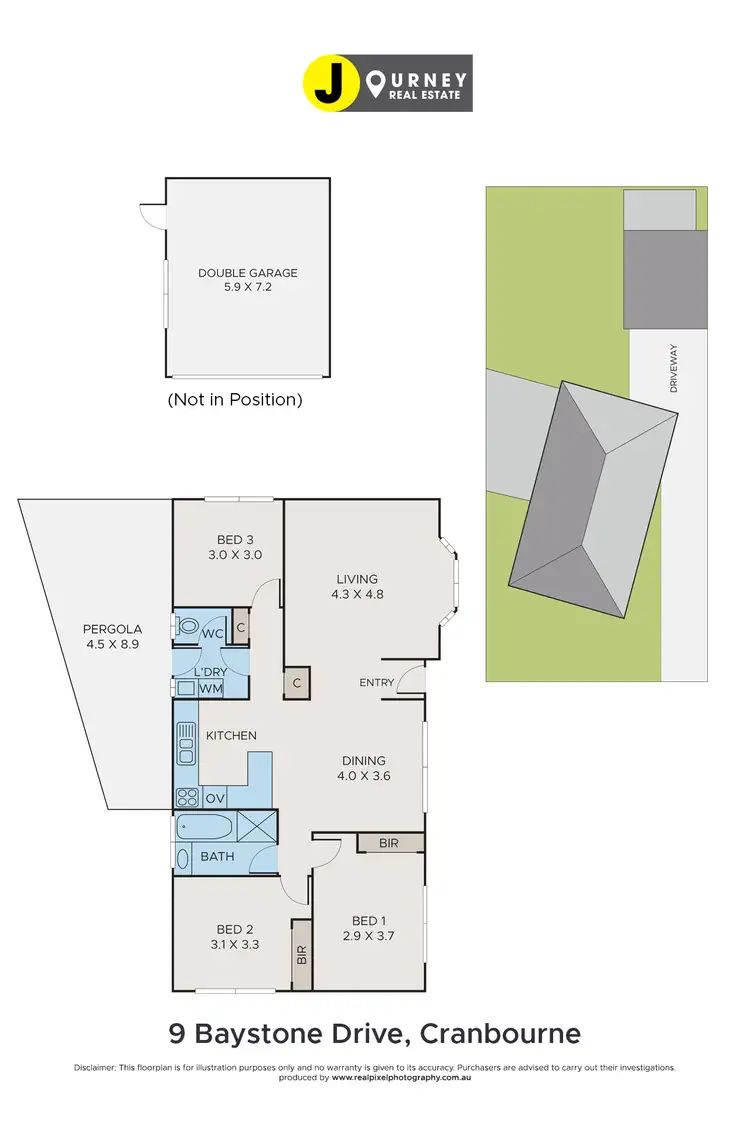 Floorplan of Homely house listing, 9 Baystone Drive, Cranbourne VIC 3977