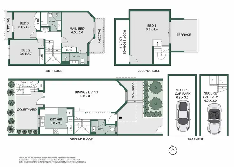 Floorplan of Homely townhouse listing, 4/14 Bannerman Street, Cremorne NSW 2090