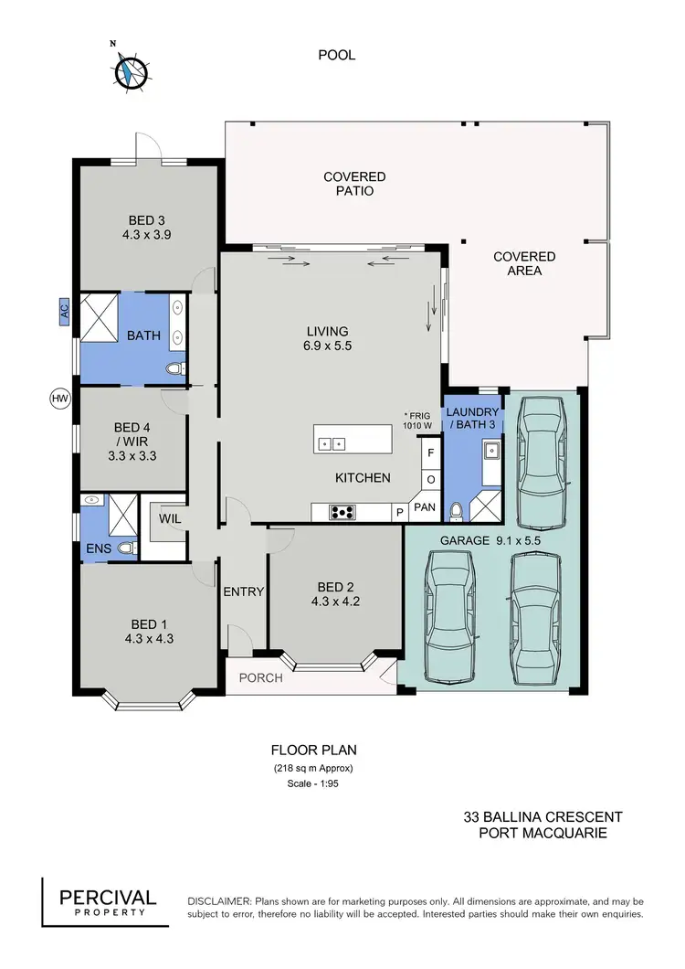 Floorplan of Homely house listing, 33 Ballina Crescent, Port Macquarie NSW 2444