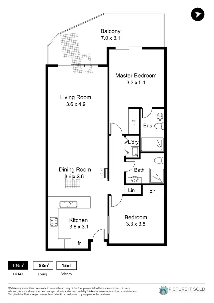 Floorplan of Homely apartment listing, 306/62 City View Boulevard, Lightsview SA 5085