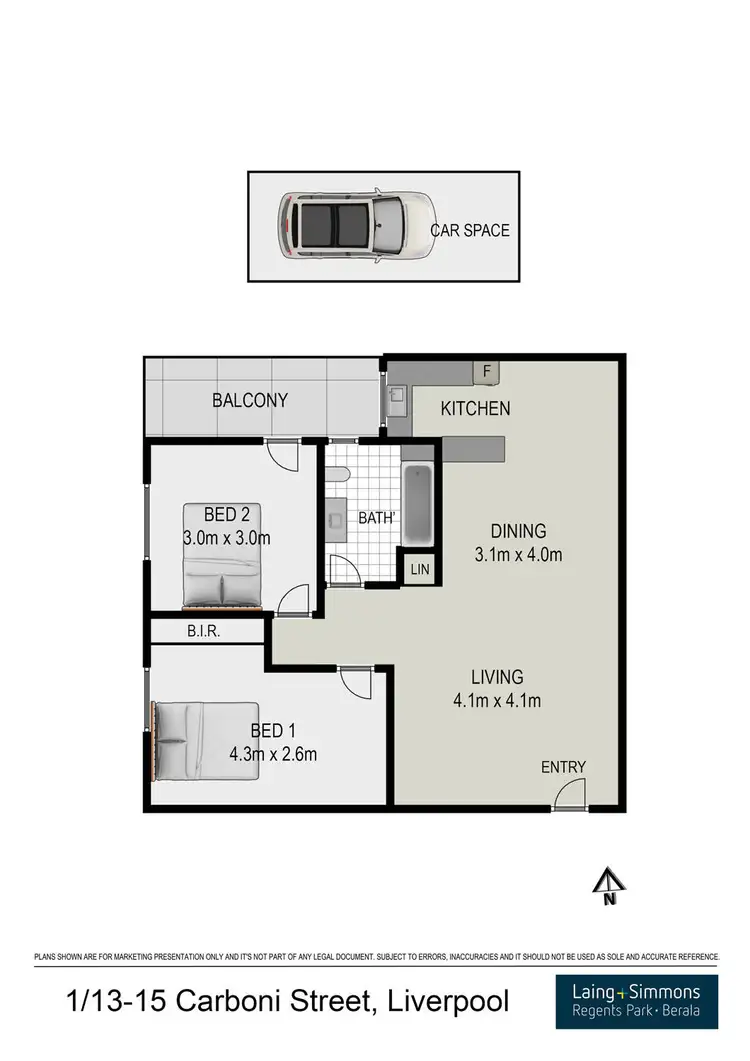 Floorplan of Homely apartment listing, 1/13-15 Carboni Street, Liverpool NSW 2170
