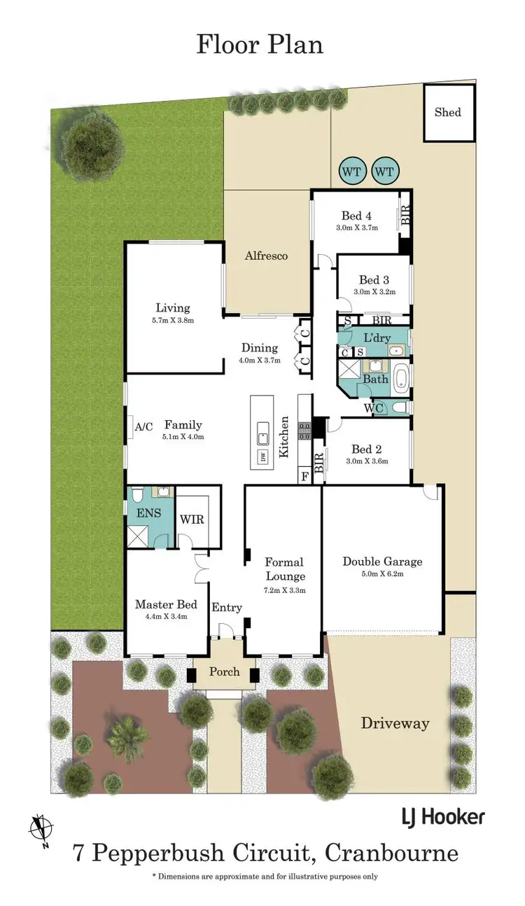 Floorplan of Homely house listing, 7 Pepperbush Circuit, Cranbourne VIC 3977