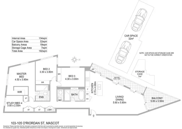 Floorplan of Homely apartment listing, 103-105 O'Riordan Street, Mascot NSW 2020
