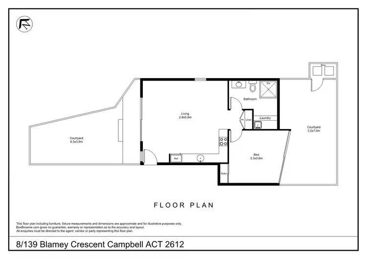 Floorplan of Homely apartment listing, 8/139 Blamey Crescent, Campbell ACT 2612