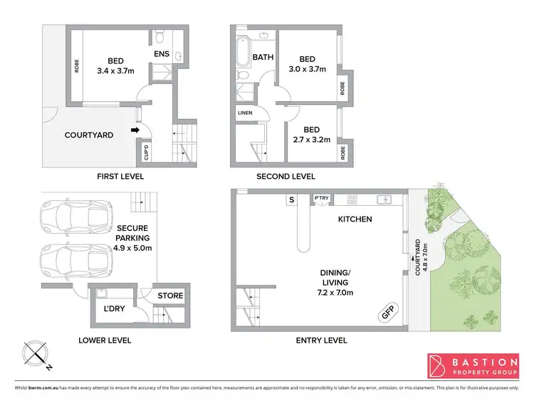 Floorplan of Homely townhouse listing, 18/36 Gosse Street, Kingston ACT 2604