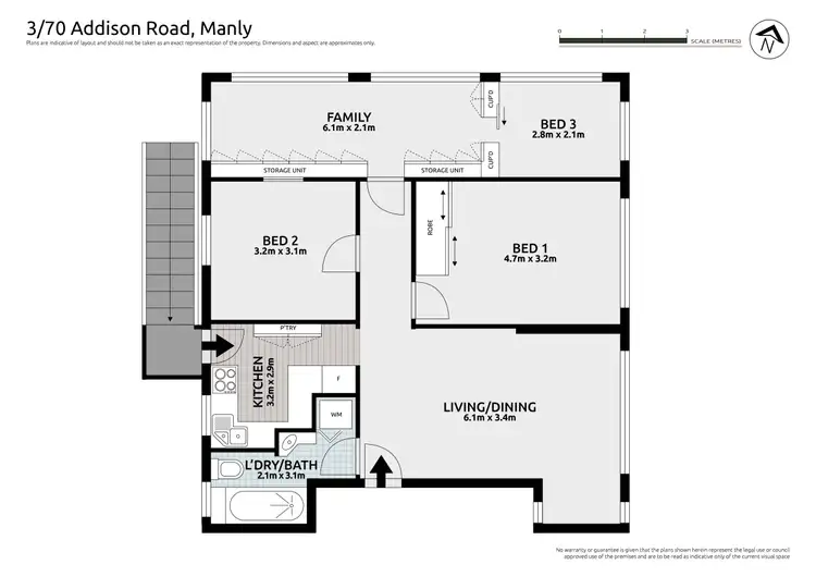 Floorplan of Homely apartment listing, 3/70 Addison Road, Manly NSW 2095