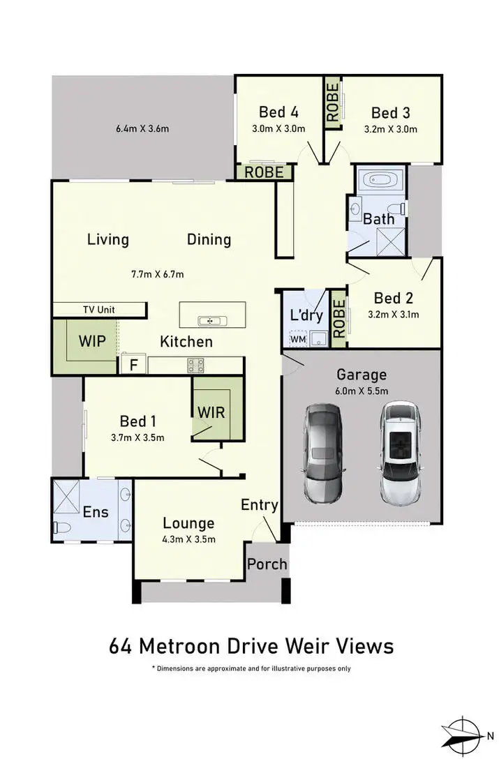 Floorplan of Homely house listing, 64 Metroon Drive, Weir Views VIC 3338