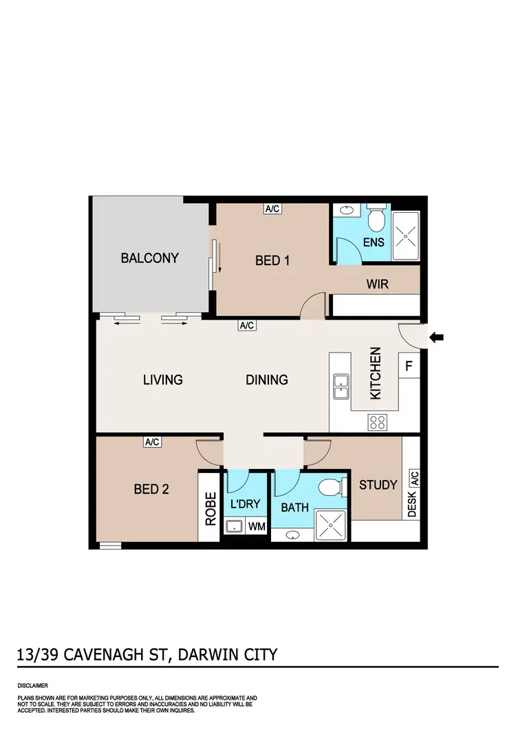 Floorplan of Homely apartment listing, 13/39 Cavenagh Street, Darwin City NT 800