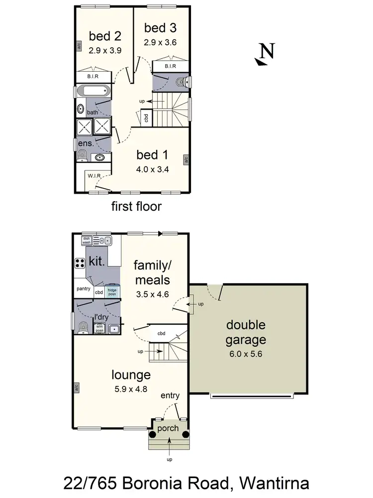 Floorplan of Homely townhouse listing, 22/765 Boronia Road, Wantirna VIC 3152