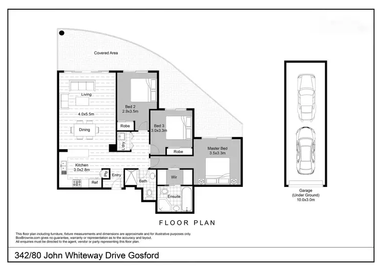Floorplan of Homely unit listing, 342/80 John Whiteway Drive, Gosford NSW 2250