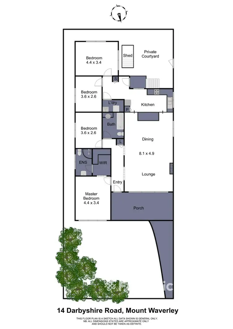 Floorplan of Homely unit listing, 1/14 Darbyshire Road, Mount Waverley VIC 3149