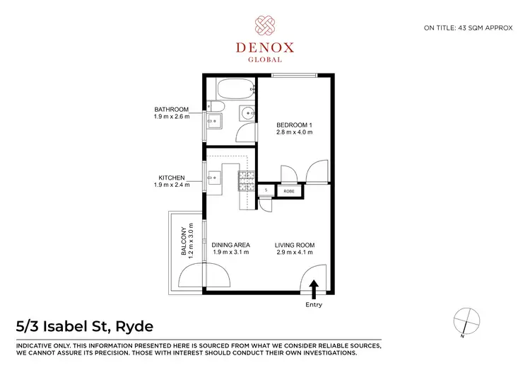 Floorplan of Homely apartment listing, 5/3 Isabel Street, Ryde NSW 2112