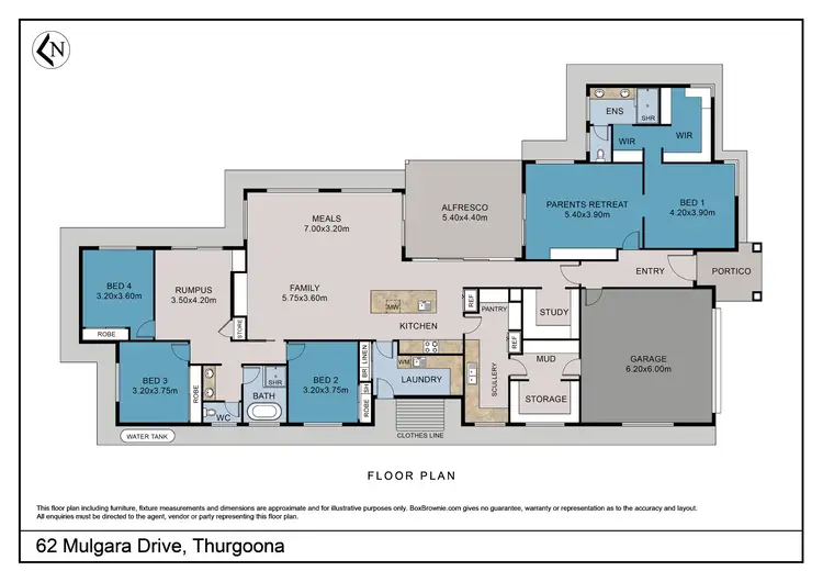 Floorplan of Homely house listing, 62 Mulgara Drive, Thurgoona NSW 2640