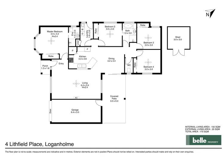 Floorplan of Homely house listing, 4 Lithfield Place, Loganholme QLD 4129