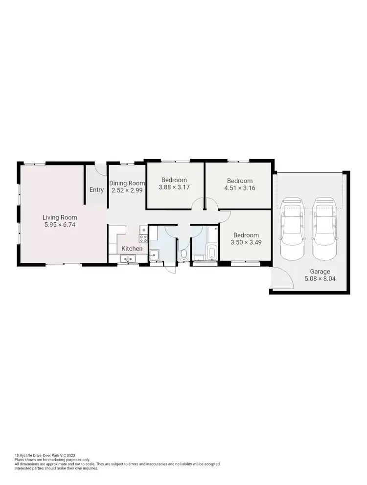 Floorplan of Homely house listing, 13 Aycliffe Drive, Deer Park VIC 3023