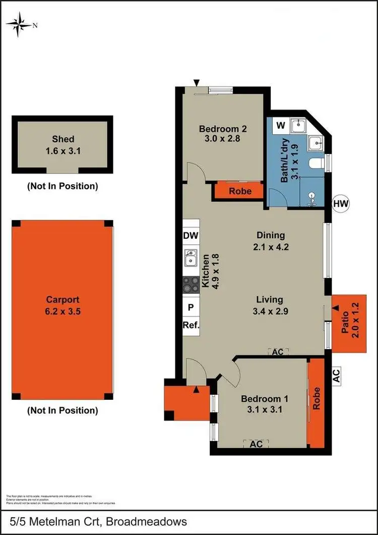 Floorplan of Homely unit listing, 5/5 Metelman Court, Broadmeadows VIC 3047