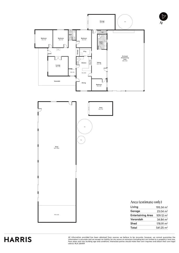Floorplan of Homely house listing, 1604 Harry Butler Road, Yorketown SA 5576