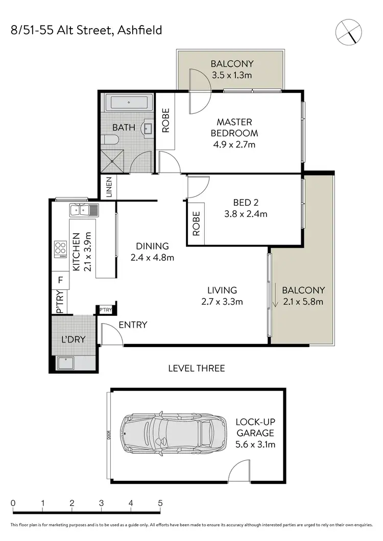 Floorplan of Homely apartment listing, 8/51-55 Alt Street, Ashfield NSW 2131