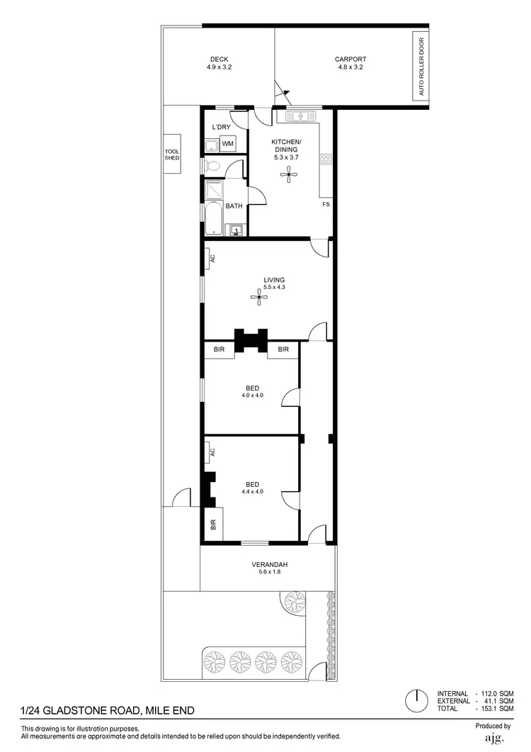 Floorplan of Homely house listing, 1/24 Gladstone Road, Mile End SA 5031