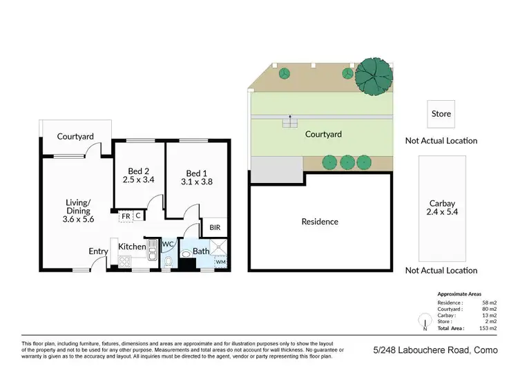 Floorplan of Homely apartment listing, 5/248 Labouchere Road, Como WA 6152