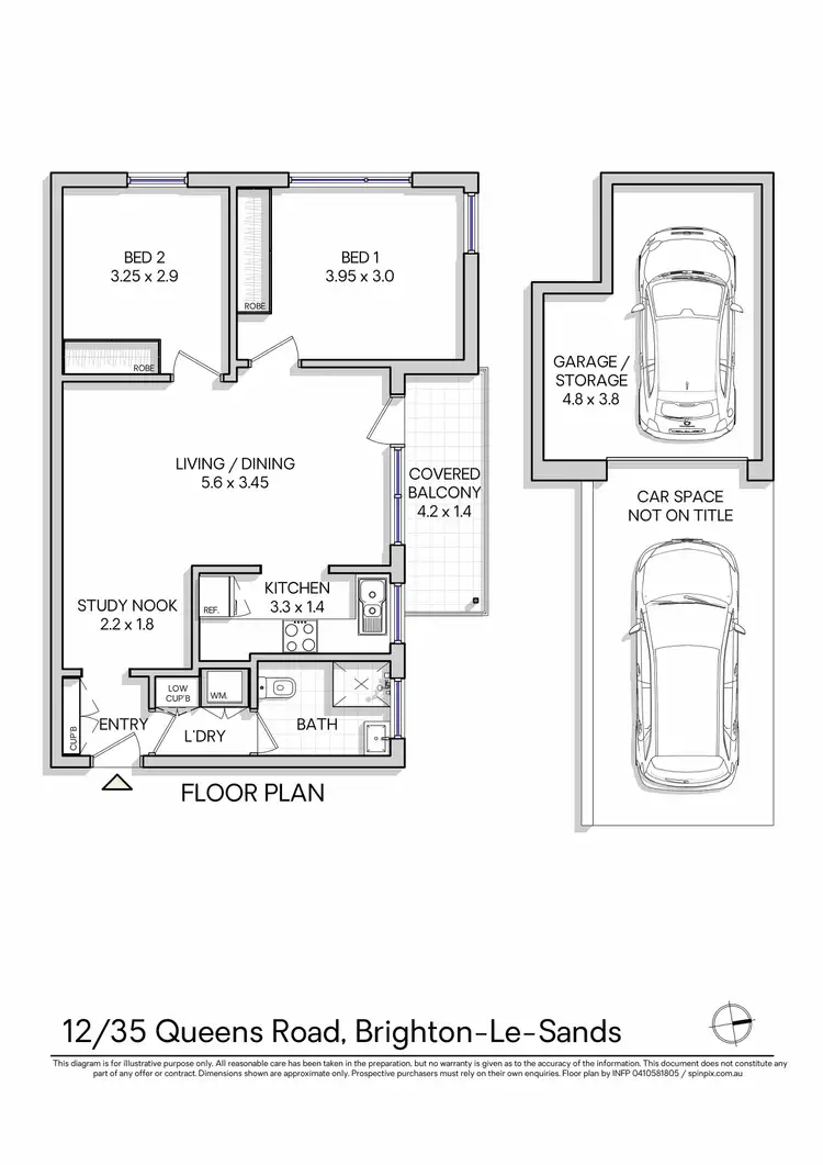Floorplan of Homely apartment listing, 12/35 Queens Road, Brighton-Le-Sands NSW 2216