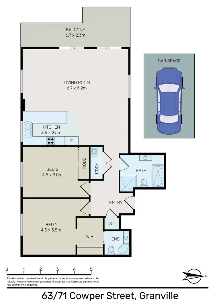 Floorplan of Homely unit listing, 63/65-71 Cowper Street, Granville NSW 2142