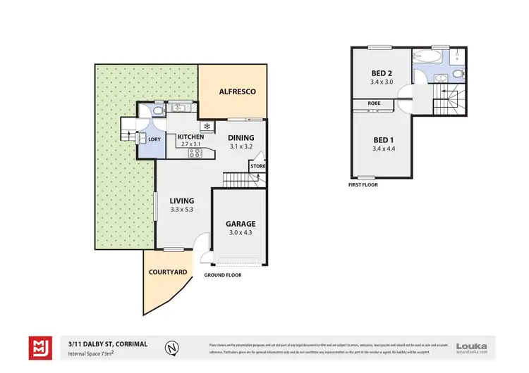 Floorplan of Homely townhouse listing, 3/11 Dalby Street, East Corrimal NSW 2518