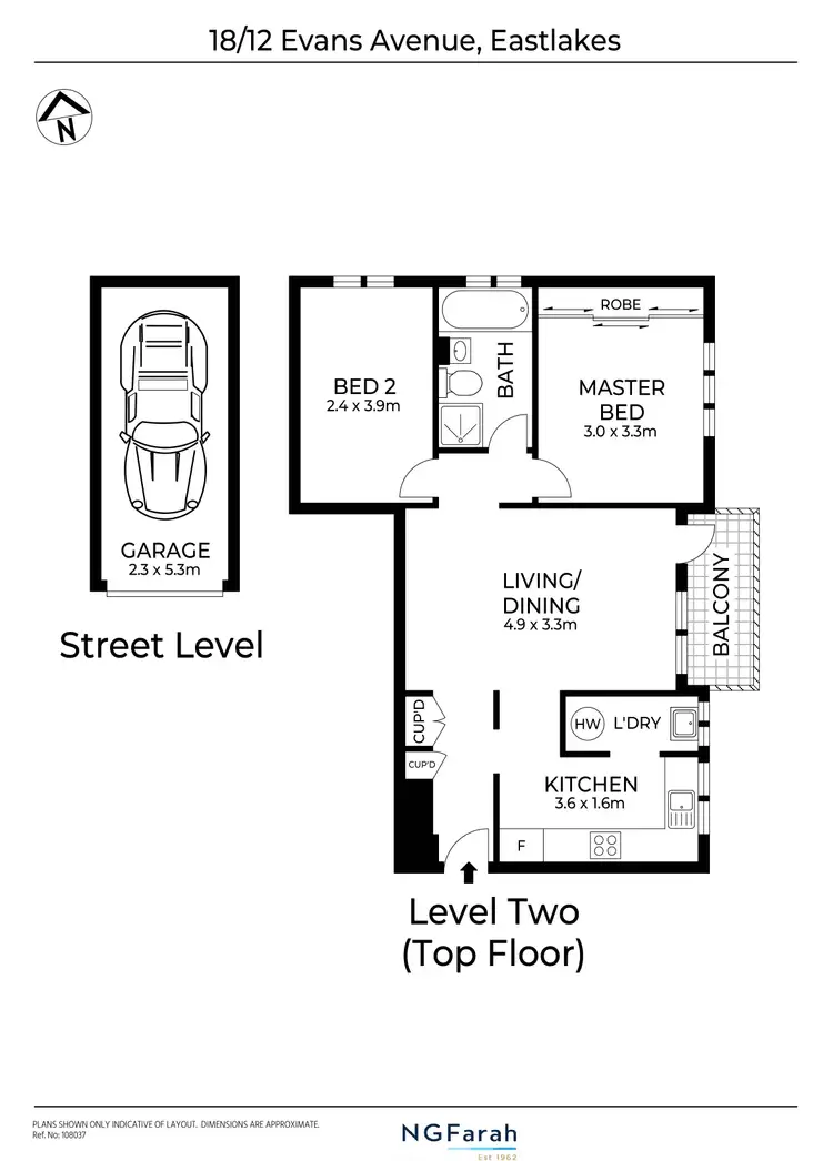 Floorplan of Homely apartment listing, 18/12 Evans Avenue, Eastlakes NSW 2018