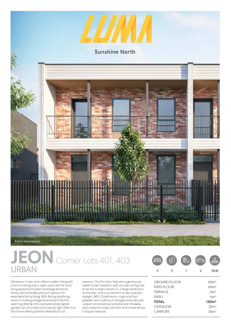 Floorplan of Homely townhouse listing, Lot 401/247 St Albans Road, Sunshine North VIC 3020