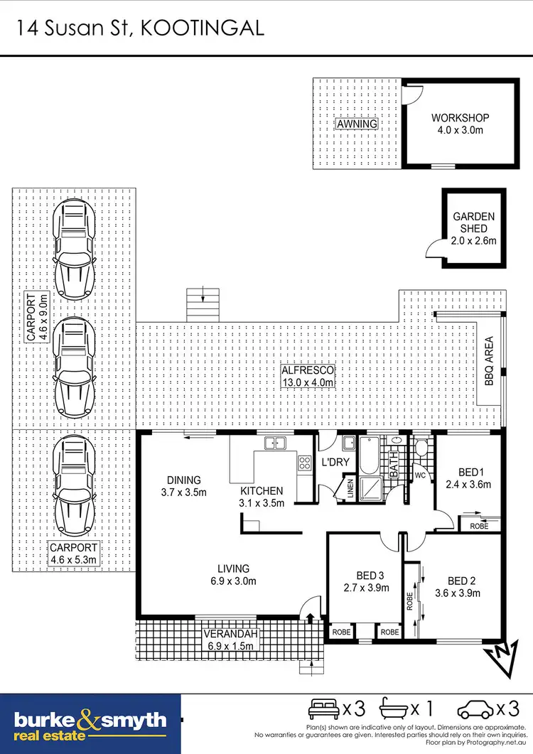 Floorplan of Homely house listing, 14 Susan Street, Kootingal NSW 2352