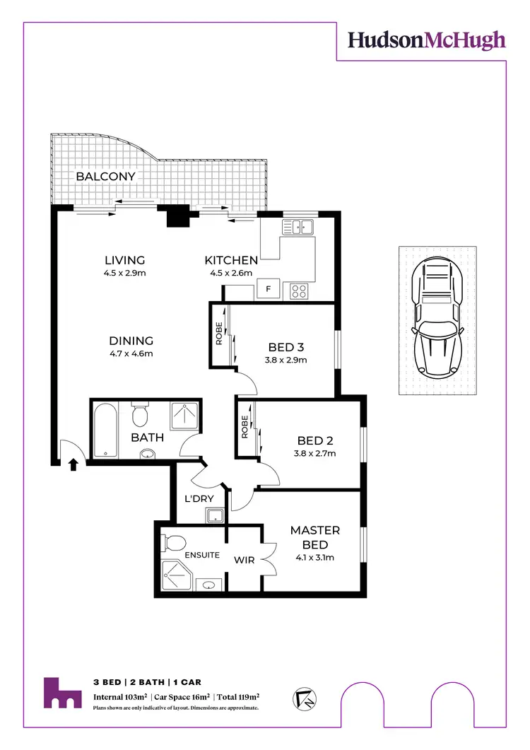 Floorplan of Homely apartment listing, 50/98 Chandos Street, Ashfield NSW 2131