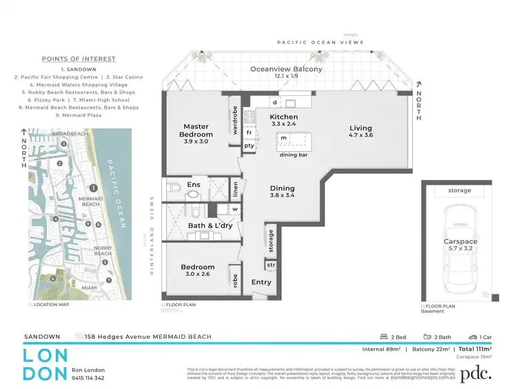 Floorplan of Homely unit listing, 9/158 Hedges Avenue, Mermaid Beach QLD 4218