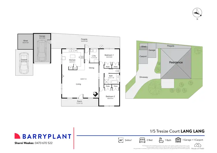 Floorplan of Homely unit listing, 1/5 Tresize Court, Lang Lang VIC 3984