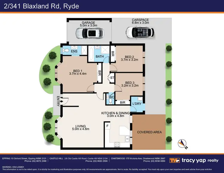 Floorplan of Homely villa listing, 2/341 Blaxland Road, Ryde NSW 2112
