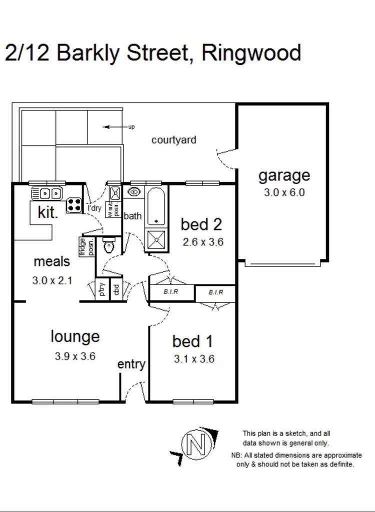 Floorplan of Homely unit listing, 2/12 Barkly Street, Ringwood VIC 3134